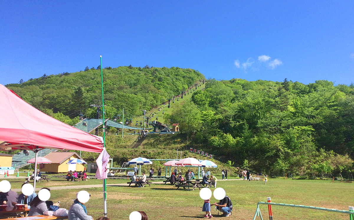バイクで「茶臼山高原」